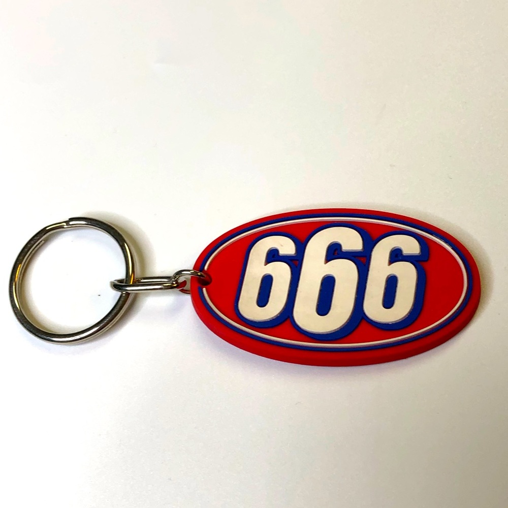 Supreme Red 666 Number of Beast Keychain Keyring